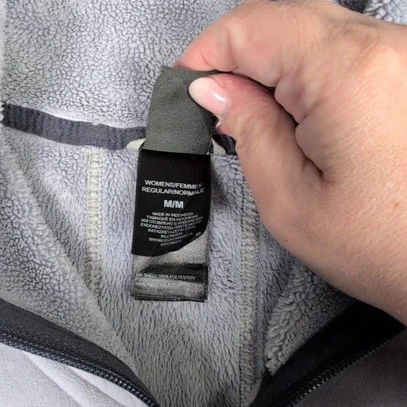 The North Face Morning Glory Fleece Jacket Gray Full Zip Mock Neck Women's M - Picture 5 of 8